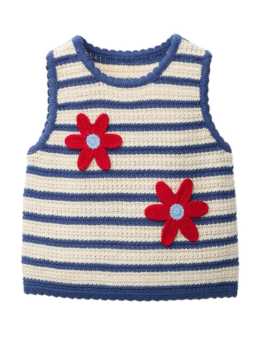 ZARA KIDS STRIPED FLORAL KNIT TOP